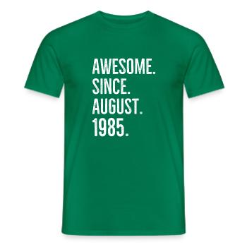 Génial depuis août 1985 - T-shirt homme - vert - Devant - AI Model Male 178 dark (178cm)