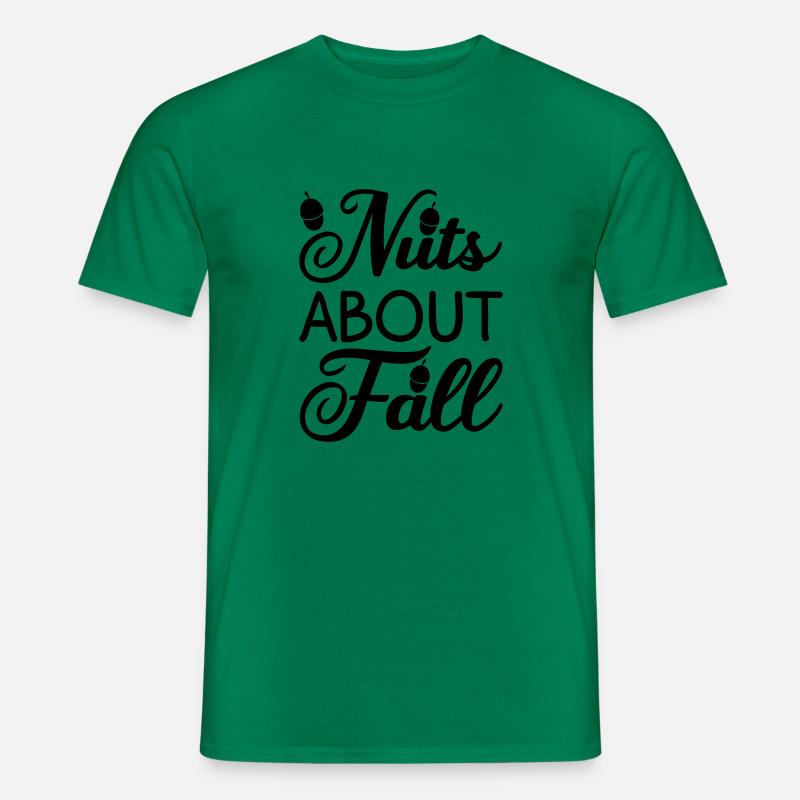 21 nuts about fall - Männer T-Shirt - Kelly Green