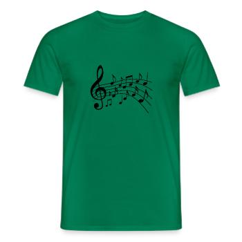 Notes de Musique Variante 2 Noir - T-shirt homme - vert - Devant - AI Model Male 178 dark (178cm)
