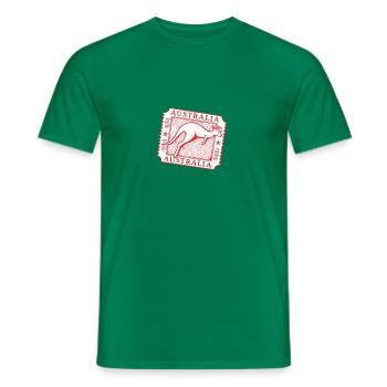 Art timbré de kangourou australien - T-shirt homme - vert - Devant - AI Model Male 178 dark (178cm)