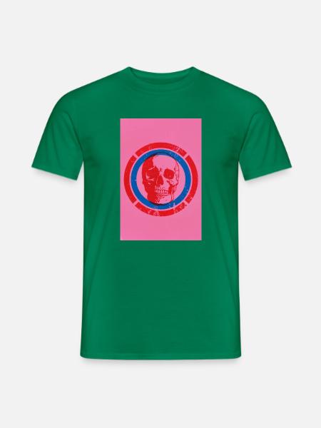 Pink Skull - Männer T-Shirt - Kelly Green