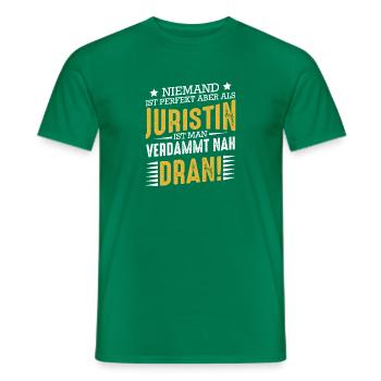 Niemand Ist Perfekt Juristin Studentin Abschluss - Männer T-Shirt - Kelly Green - Vorne - AI Model Male 178 dark (178cm)