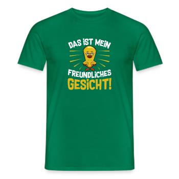 Das Ist Mein Freundliches Gesicht Vogel Lustig - Männer T-Shirt - Kelly Green - Vorne - AI Model Male 178 dark (178cm)