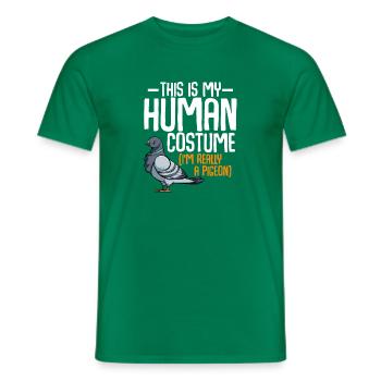 This Is My Human Costume Pigeon Pigeon Bird - Men's T-Shirt - kelly green - Front - AI Model Male 178 dark (178cm)