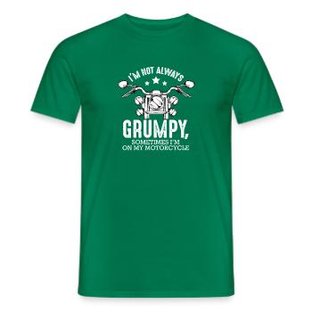 I'm Not Always Grumpy Lustiger Biker Spruch - Männer T-Shirt - Kelly Green - Vorne - AI Model Male 178 dark (178cm)