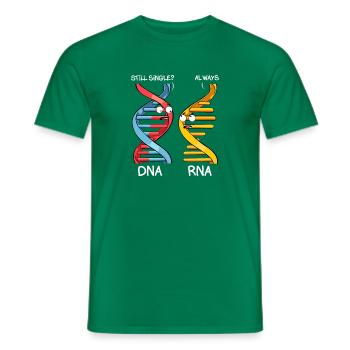 Still Single Getting DNA RNA Biology Scientific - Men's T-Shirt - kelly green - Front - AI Model Male 178 dark (178cm)