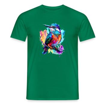 Martin-pêcheur peint - T-shirt homme - vert - Devant - AI Model Male 178 dark (178cm)