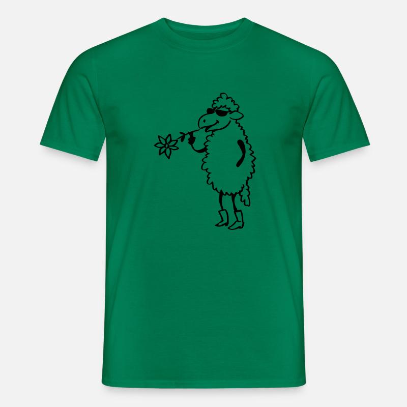 Cooles Schaf - Männer T-Shirt - Kelly Green