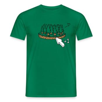 Ich habe geholfen, einen Wald zu pflanzen - Männer T-Shirt - Kelly Green - Vorne - AI Model Male 178 dark (178cm)