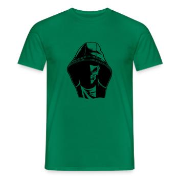 Horror gesicht monster kapuze - Männer T-Shirt - Kelly Green - Vorne - AI Model Male 178 dark (178cm)