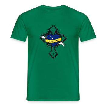Curacao - Men's T-Shirt - kelly green - Front - AI Model Male 178 dark (178cm)
