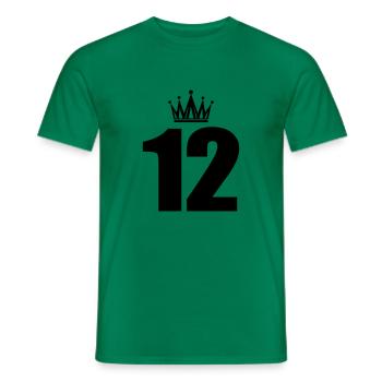 12 - Männer T-Shirt - Kelly Green - Vorne - AI Model Male 178 dark (178cm)