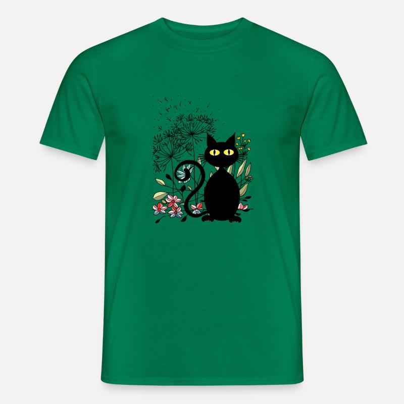Katze - Männer T-Shirt - Kelly Green