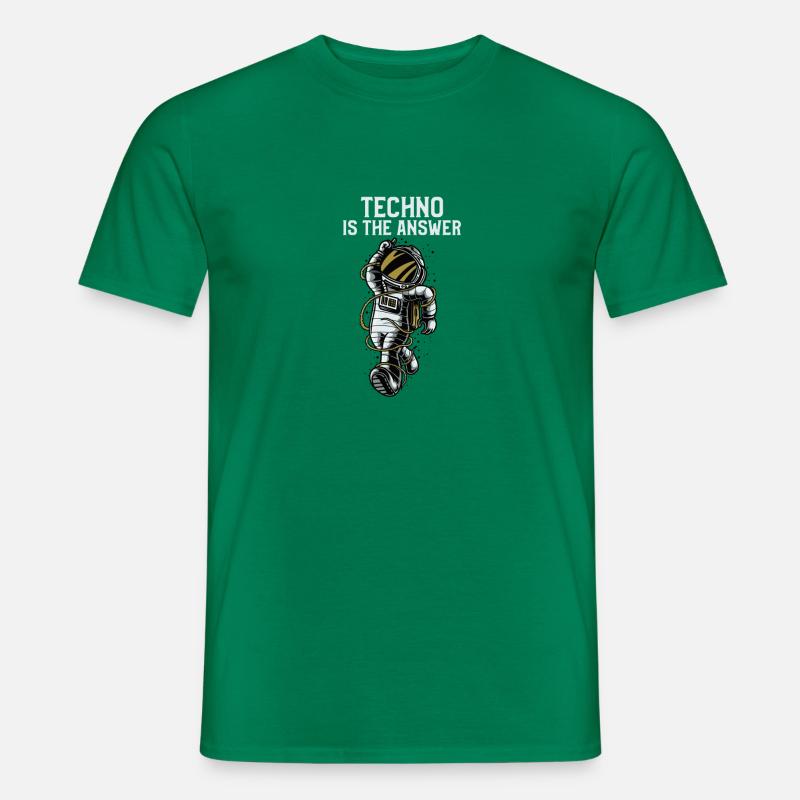 Techno Is The Answer - Männer T-Shirt - Kelly Green