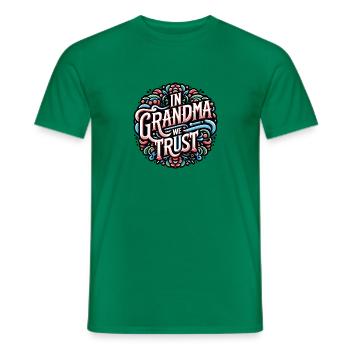 Oma vertrauen wir, wir lieben unsere beste Oma - Männer T-Shirt - Kelly Green - Vorne - AI Model Male 178 dark (178cm)