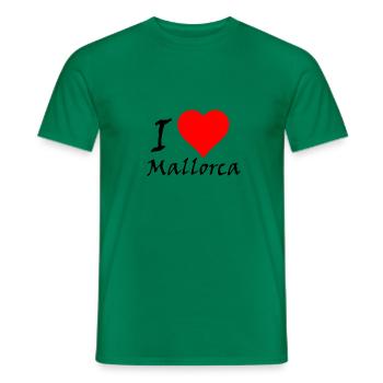 Ich Liebe Mallorca / I love / Souvenir / Malle - Männer T-Shirt - Kelly Green - Vorne - AI Model Male 178 dark (178cm)