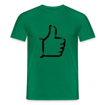 Gefällt mir - Daumen hoch - Comic - Men's T-Shirt - kelly green - Front - AI Model Male 178 dark (178cm)
