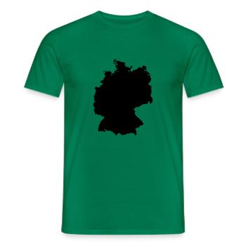 Germany, outlined, shade, outline, Germany, - Men's T-Shirt - kelly green - Front - AI Model Male 178 dark (178cm)