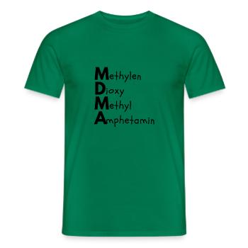 Methylenedioxymethylamphetamine - Men's T-Shirt - kelly green - Front - AI Model Male 178 dark (178cm)