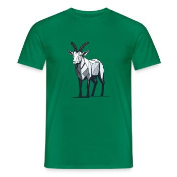 Minimalistische Ziege - Männer T-Shirt - Kelly Green - Vorne - AI Model Male 178 dark (178cm)