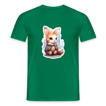 Neige d’hiver moelleuse - T-shirt homme - vert - Devant - AI Model Male 178 dark (178cm)