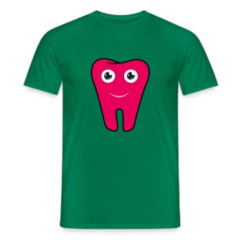 Dental office logo tooth - Men's T-Shirt - kelly green - Front - AI Model Male 178 dark (178cm)