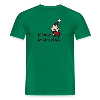 Little Santa Claus Wicht - Men's T-Shirt - kelly green - Front - AI Model Male 178 dark (178cm)