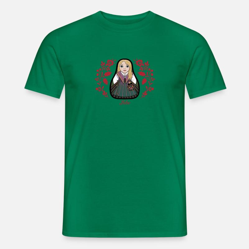 Ilsbostinta mit Blumen. - Männer T-Shirt - Kelly Green