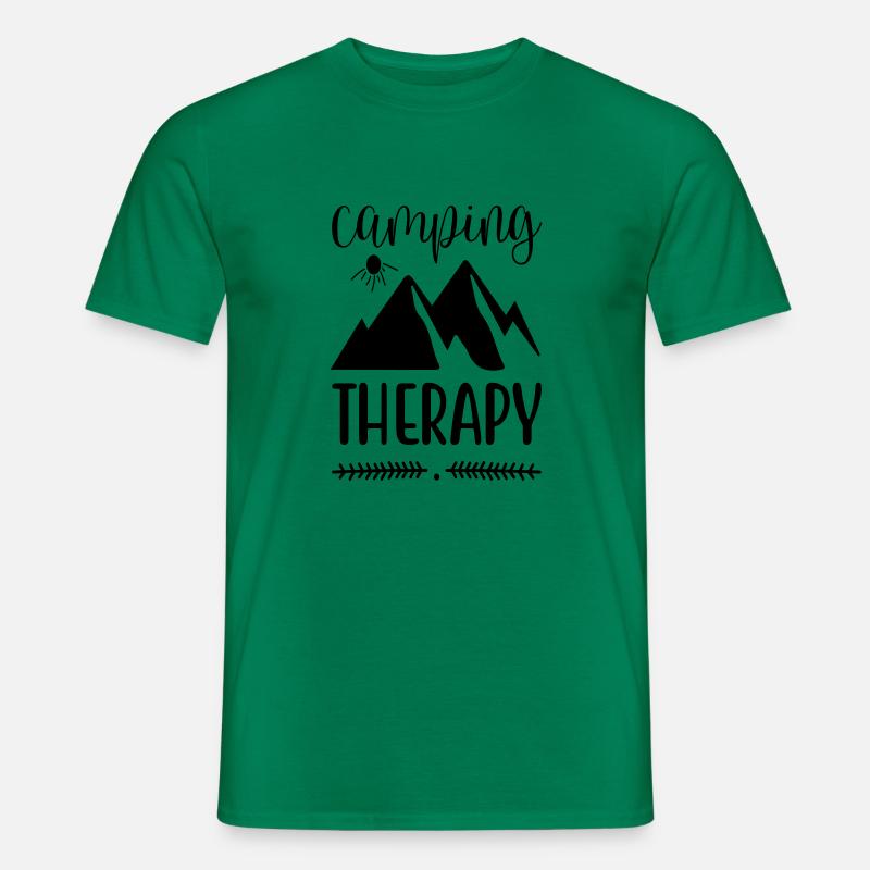 Camping Therapy - Men's T-Shirt - kelly green