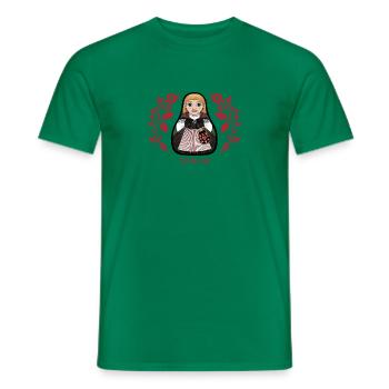 UndervikStinta mit Blumen - Männer T-Shirt - Kelly Green - Vorne - AI Model Male 178 dark (178cm)