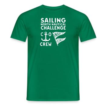 White Sailing - Men's T-Shirt - kelly green - Front - AI Model Male 178 dark (178cm)