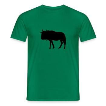 Gnu, Büffel - Männer T-Shirt - Kelly Green - Vorne - AI Model Male 178 dark (178cm)