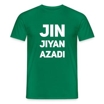 Femme Vie Liberté Iran - T-shirt homme - vert - Devant - AI Model Male 178 dark (178cm)