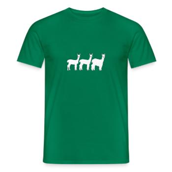Lana di alpaca - T-shirt uomo - verde kelly - Fronte - AI Model Male 178 dark (178cm)