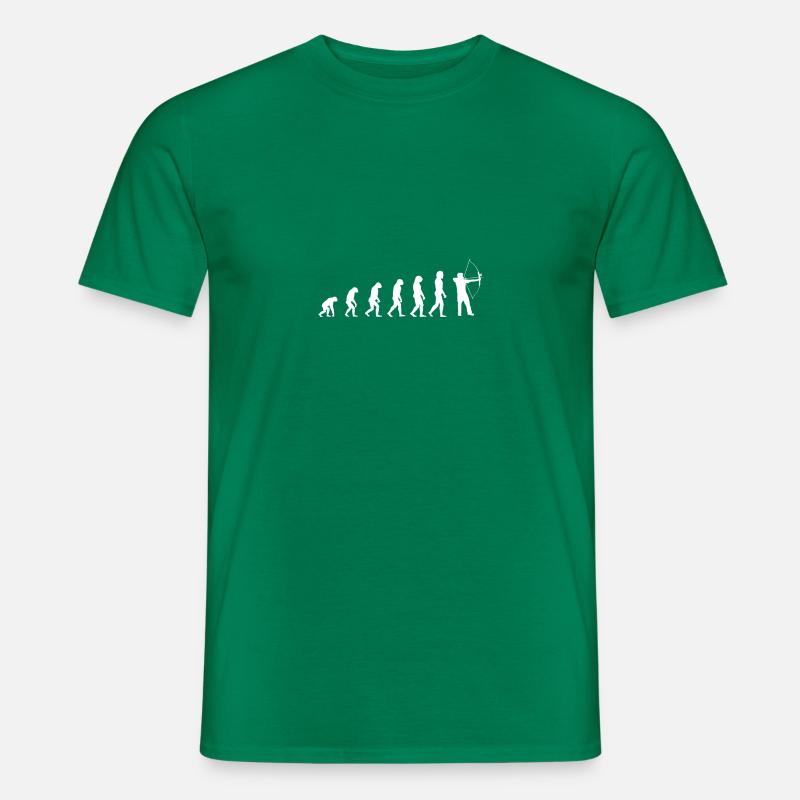 Bogenschießen Evolution - Männer T-Shirt - Kelly Green