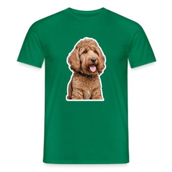 Caniche - T-shirt homme - vert - Devant - AI Model Male 178 dark (178cm)