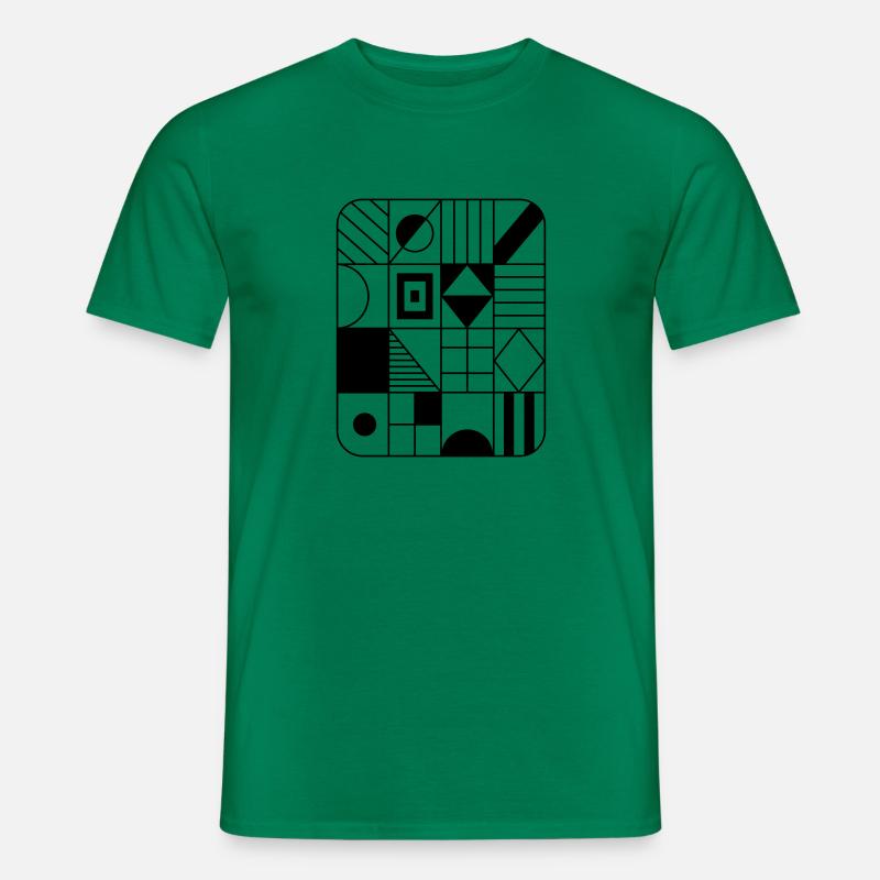 Abstract graphic pattern in raster / pattern - Men’s T-shirt - kelly green