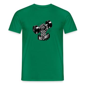 keine Grenze hartes Workout Bodybuilding Hantel - Männer T-Shirt - Kelly Green - Vorne - AI Model Male 178 dark (178cm)