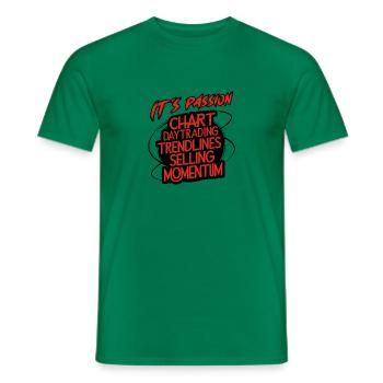 Trading ma passion cool trading design - T-shirt homme - vert - Devant - AI Model Male 178 dark (178cm)