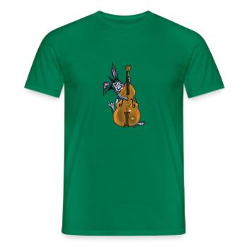 Hare double bass - Men's T-Shirt - kelly green - Front - AI Model Male 178 dark (178cm)