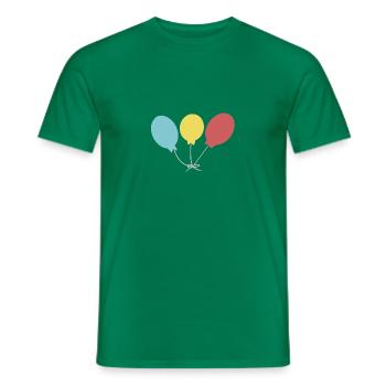 Colorful balloons - Men's T-Shirt - kelly green - Front - AI Model Male 178 dark (178cm)