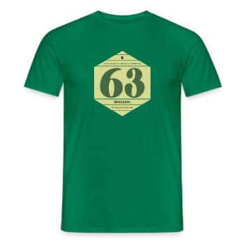 Vignette automobile française année 1963 - T-shirt homme - vert - Devant - AI Model Male 178 dark (178cm)