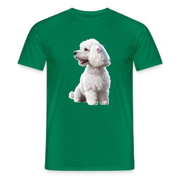 Caniche - T-shirt homme - vert - Devant - AI Model Male 178 dark (178cm)