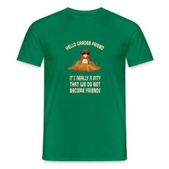 The mole in the garden - Men's T-Shirt - kelly green - Front - AI Model Male 178 dark (178cm)