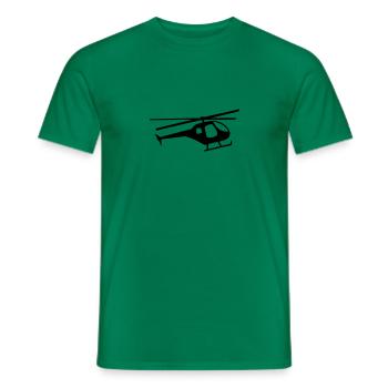 Hubschrauber, Helikopter, - Männer T-Shirt - Kelly Green - Vorne - AI Model Male 178 dark (178cm)