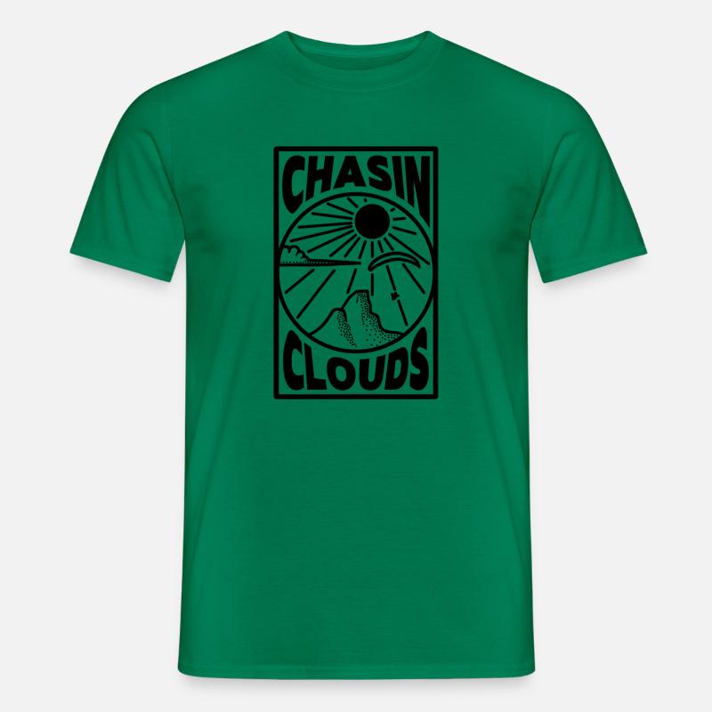 Chasin Clouds black - Männer T-Shirt - Kelly Green