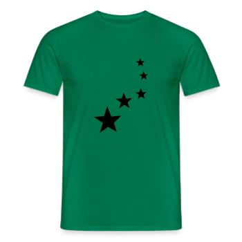stars - Men's T-Shirt - kelly green - Front - AI Model Male 178 dark (178cm)