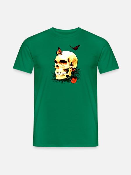 skull...perfect for halloween - Männer T-Shirt - Kelly Green