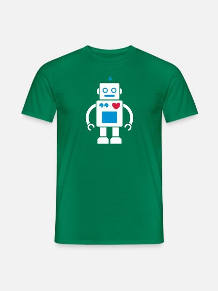 Robot #2_3c - Men's T-Shirt - kelly green