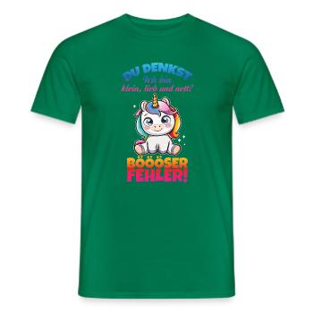 Licorne Petite Douce Et Gentille - T-shirt homme - vert - Devant - AI Model Male 178 dark (178cm)